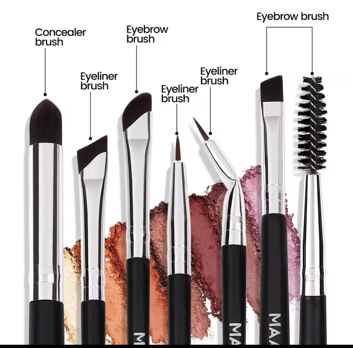 MAANGE 6 pcs EYE BRUSHES SET- BLACK
