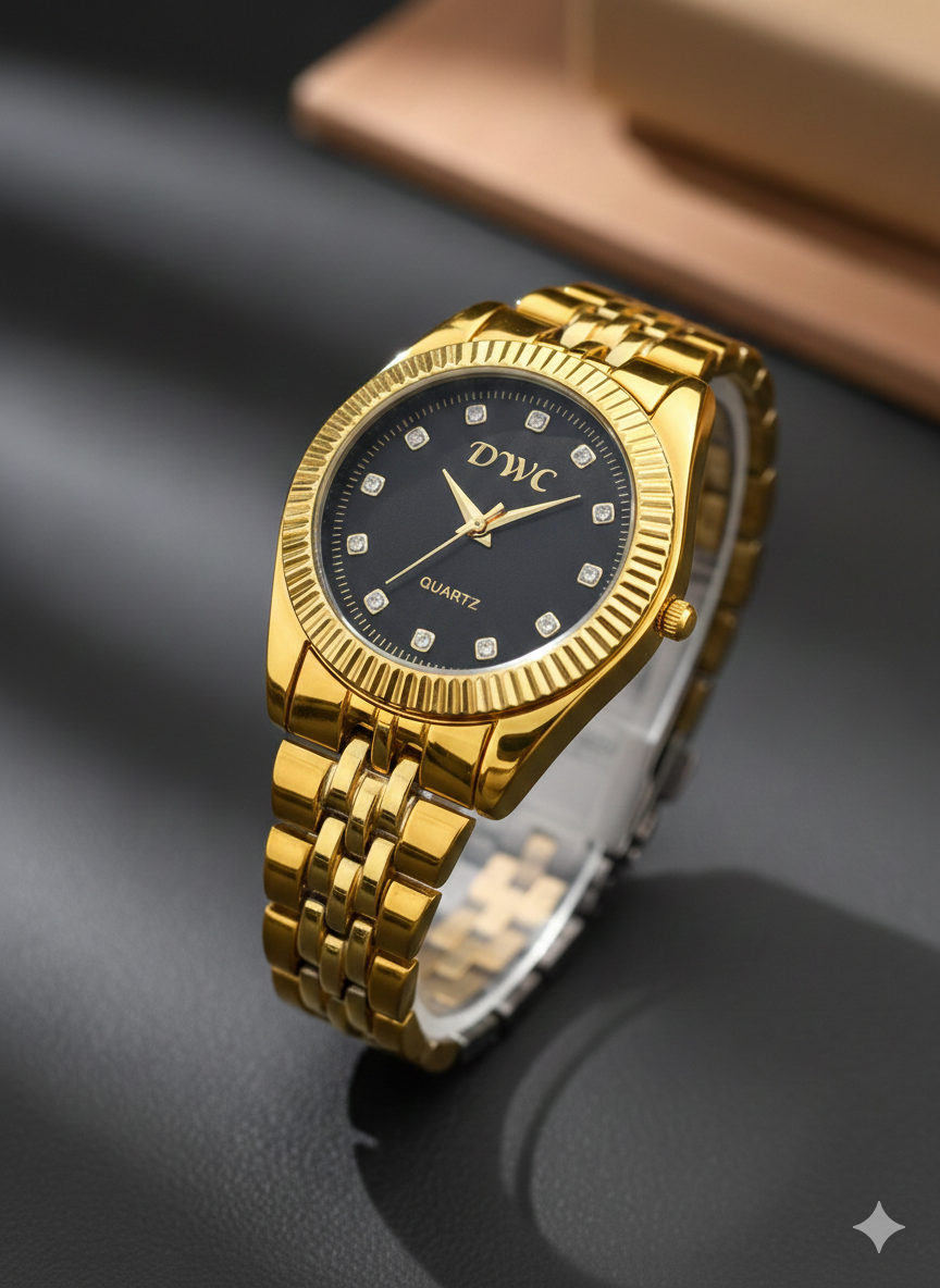 Two-Tone Stainless Steel Chain Watch