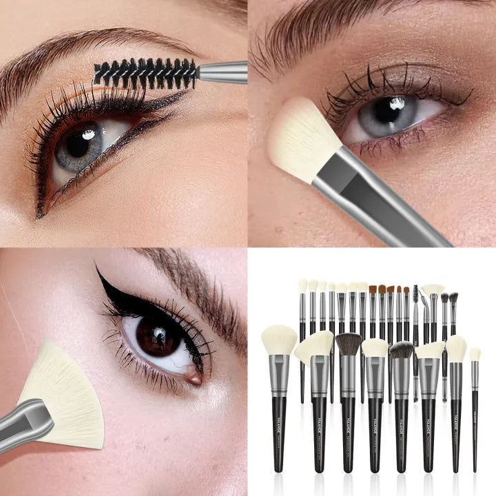 MAANGE - 25pcs Premium Professional Makeup Brushes - BLACK