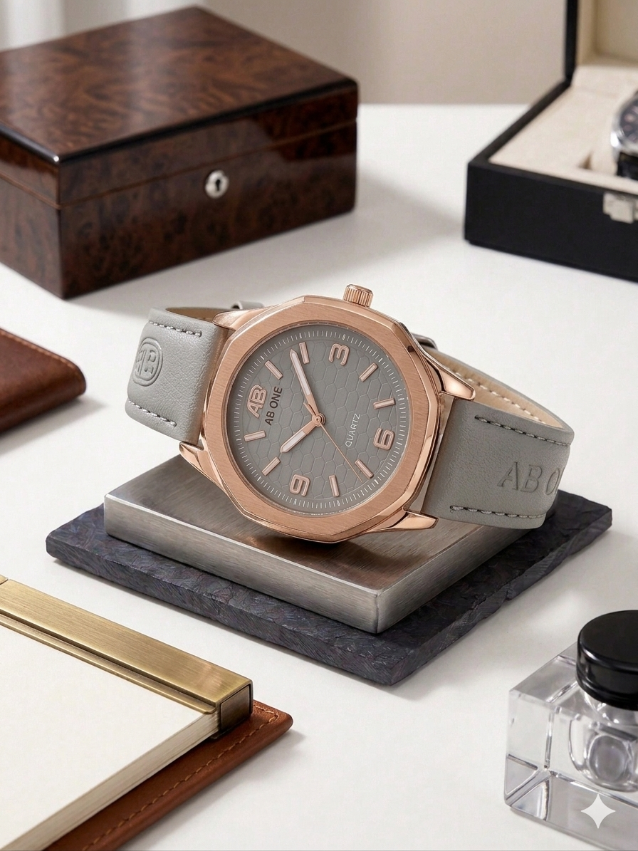 Trendy Watch For Mens With Sweat Leather Strap