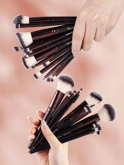MAANGE -30 pcs professional brushes set - BURGUNDY