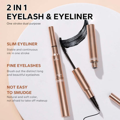 BEAUTY GLAZED - Bushy Big 2in1 Waterproof Eyeliner & Mascara