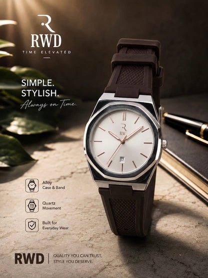 High Quality Silicone Strap Watch with Date