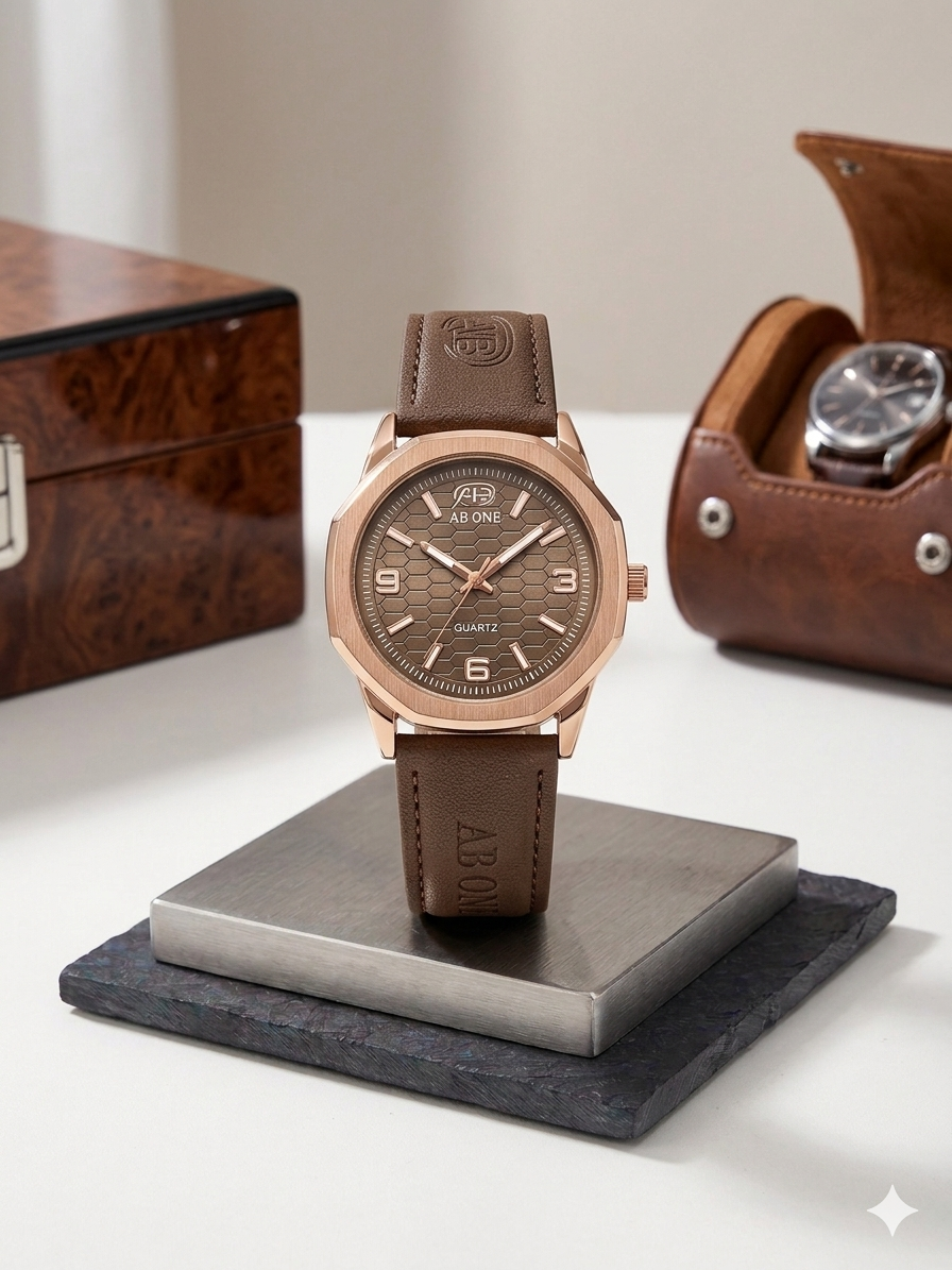 Trendy Watch For Mens With Sweat Leather Strap