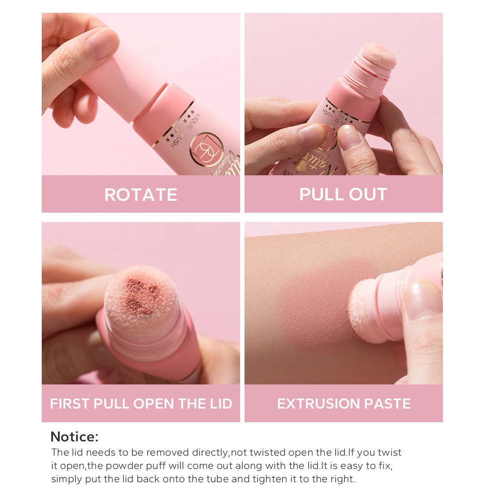 Beauty Glazed 6-Color NATURAL VOLUMIZING LIQUID BLUSH-