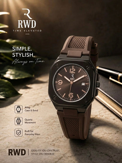 High Quality Silicone Strap Watch with Date