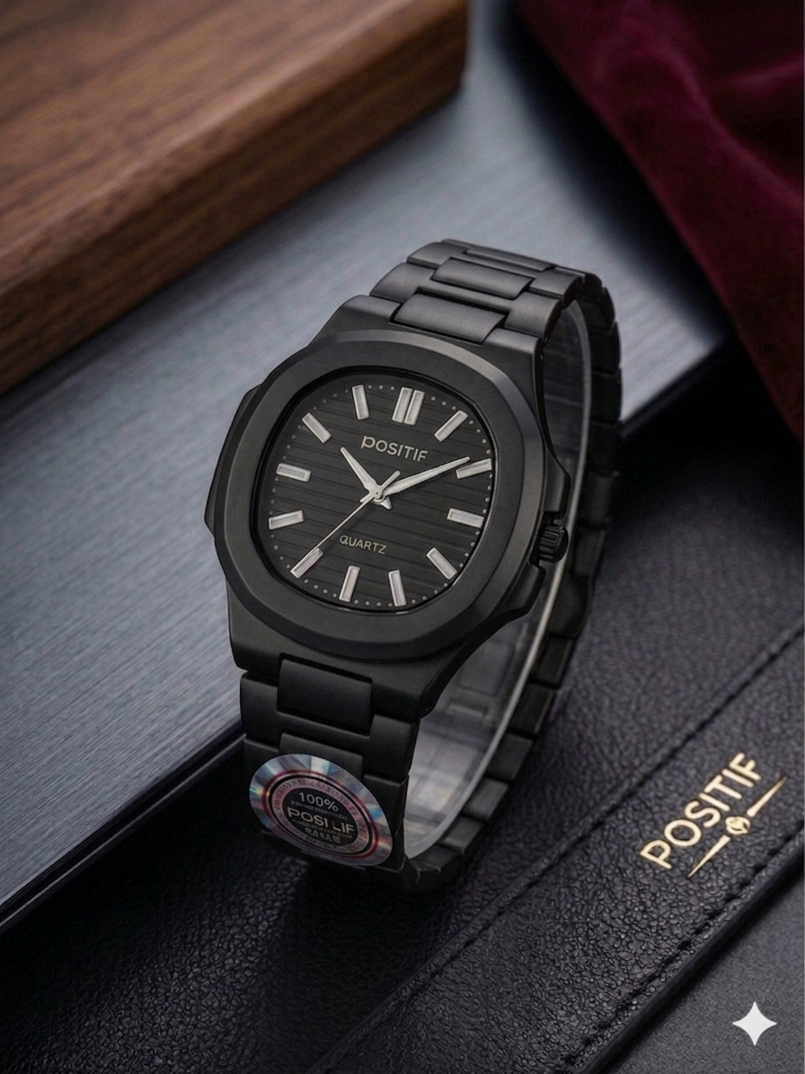 Elegance Luxury Watch – Silver Stainless Steel with Horizontally Embossed Dial
