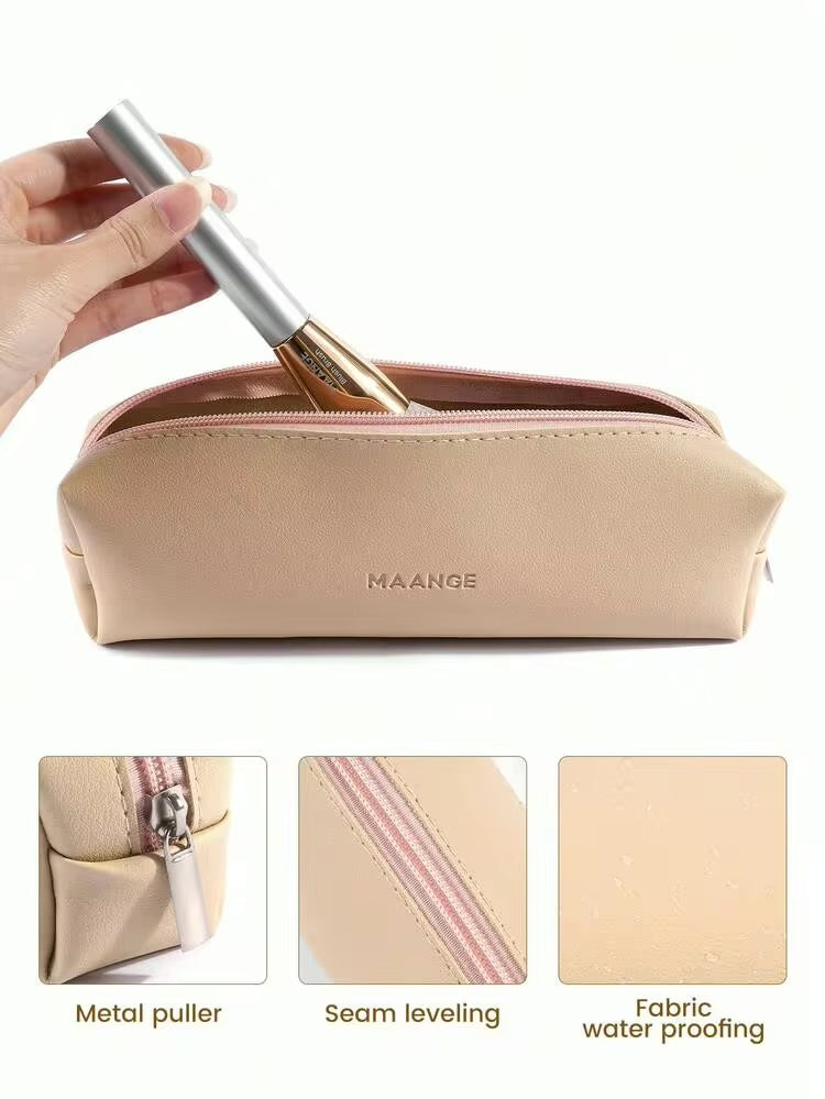 MAANGE 19 PCS Makeup Brushes with Case Premium Brush Set- GOLD & GREY