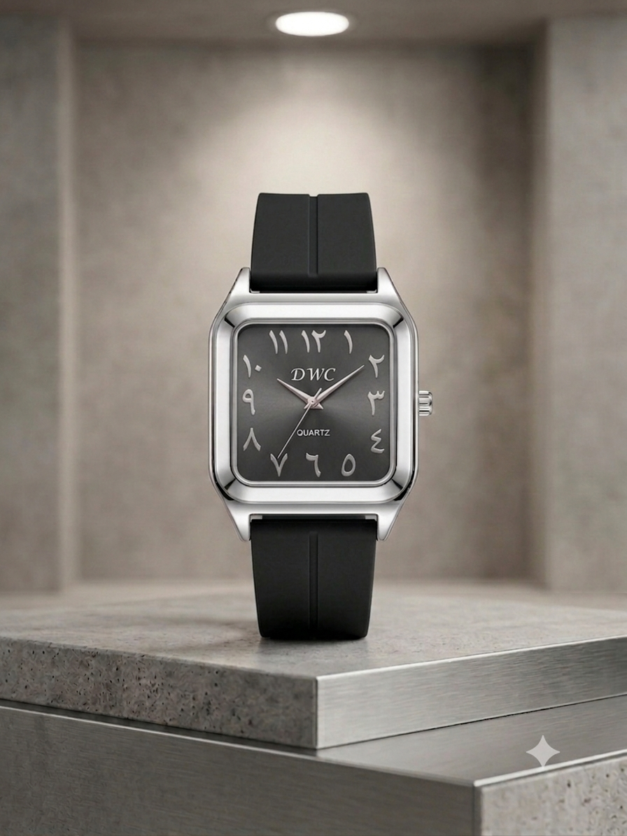 Royal Monochrome | Modern Arabic Numeral Timepiece