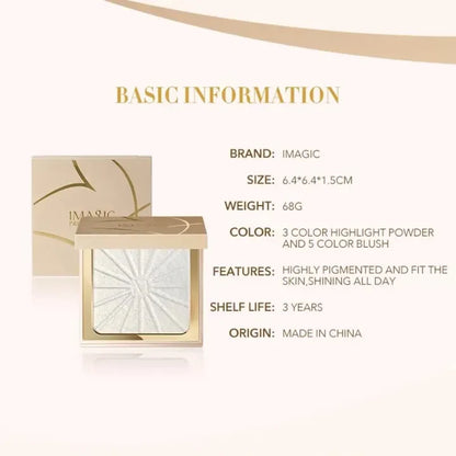 IMAGIC Radiant Highlighter & Blusher Palette Illuminate (H01 CARATS)