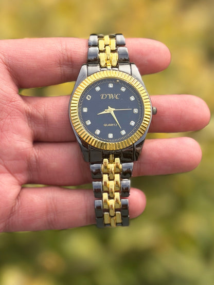 Two-Tone Stainless Steel Chain Watch