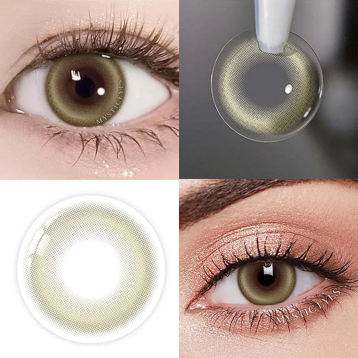 UYAAI -BIOESSENCE - 1 PAIR KOREAN LENSES COLOURED LENSES - HALO BROWN