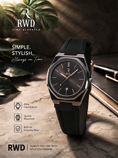 High Quality Silicone Strap Watch with Date
