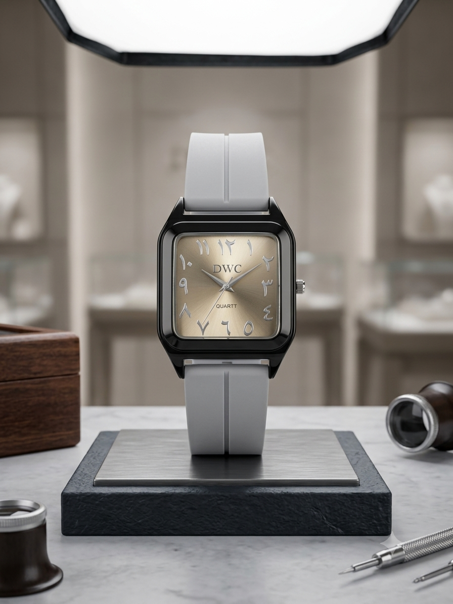 Royal Monochrome | Modern Arabic Numeral Timepiece