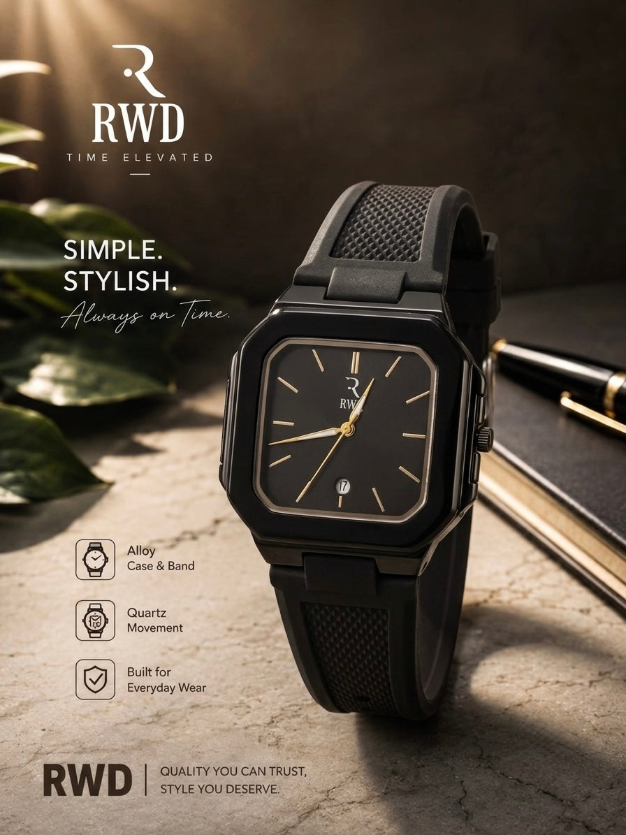 High Quality Silicone Strap Watch with Date