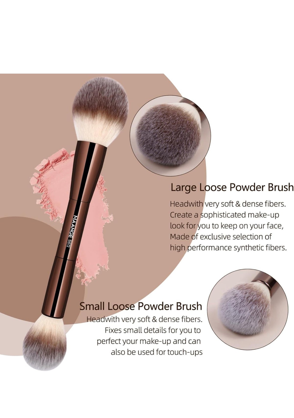 MAANGE 20 Pcs Makeup Brushes with Gift Box ,DarkBrown