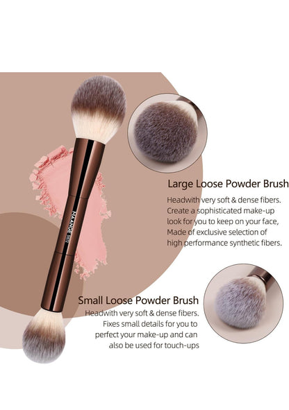 MAANGE 20 Pcs Makeup Brushes with Gift Box ,DarkBrown