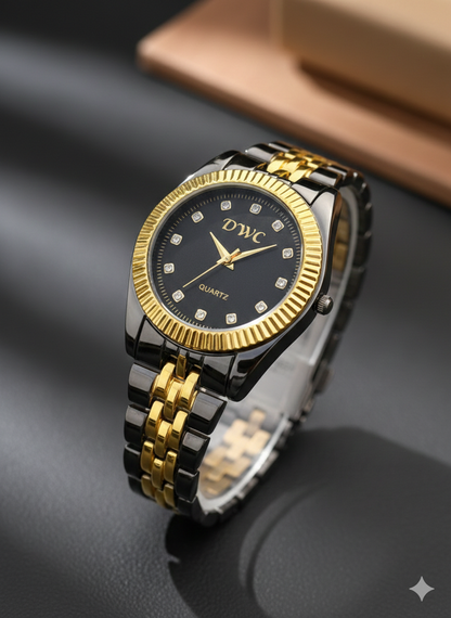 Two-Tone Stainless Steel Chain Watch