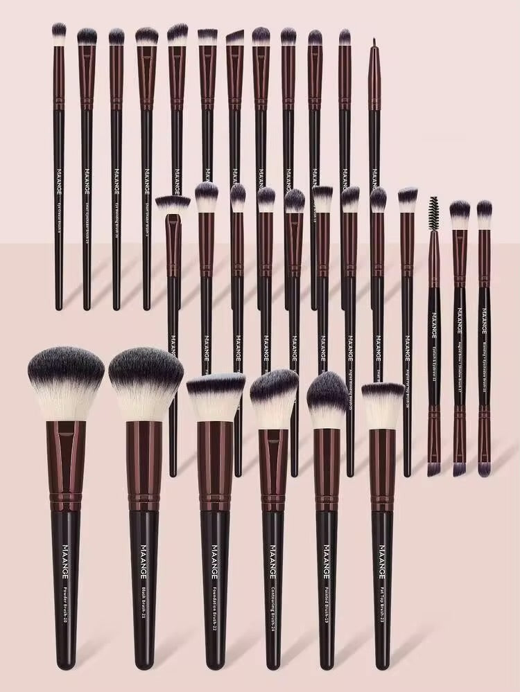 MAANGE -30 pcs professional brushes set - BURGUNDY
