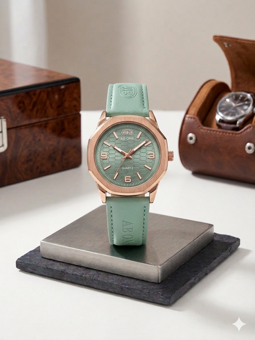 Trendy Watch For Mens With Sweat Leather Strap