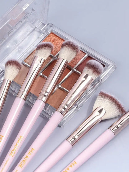 MAANGE - 25 Pcs Professional Eye And Face Brushes set - PINK