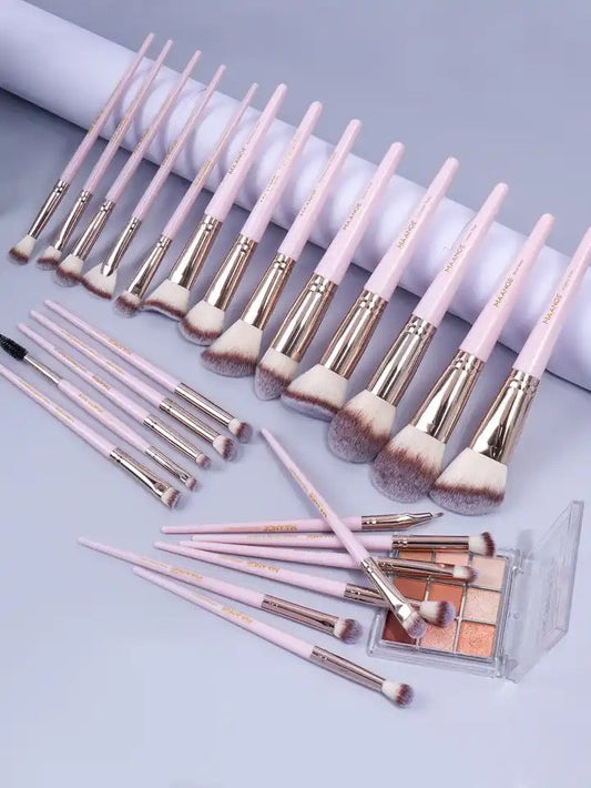 MAANGE - 25 Pcs Professional Eye And Face Brushes set - PINK