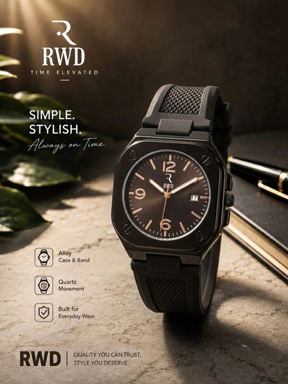 High Quality Silicone Strap Watch with Date