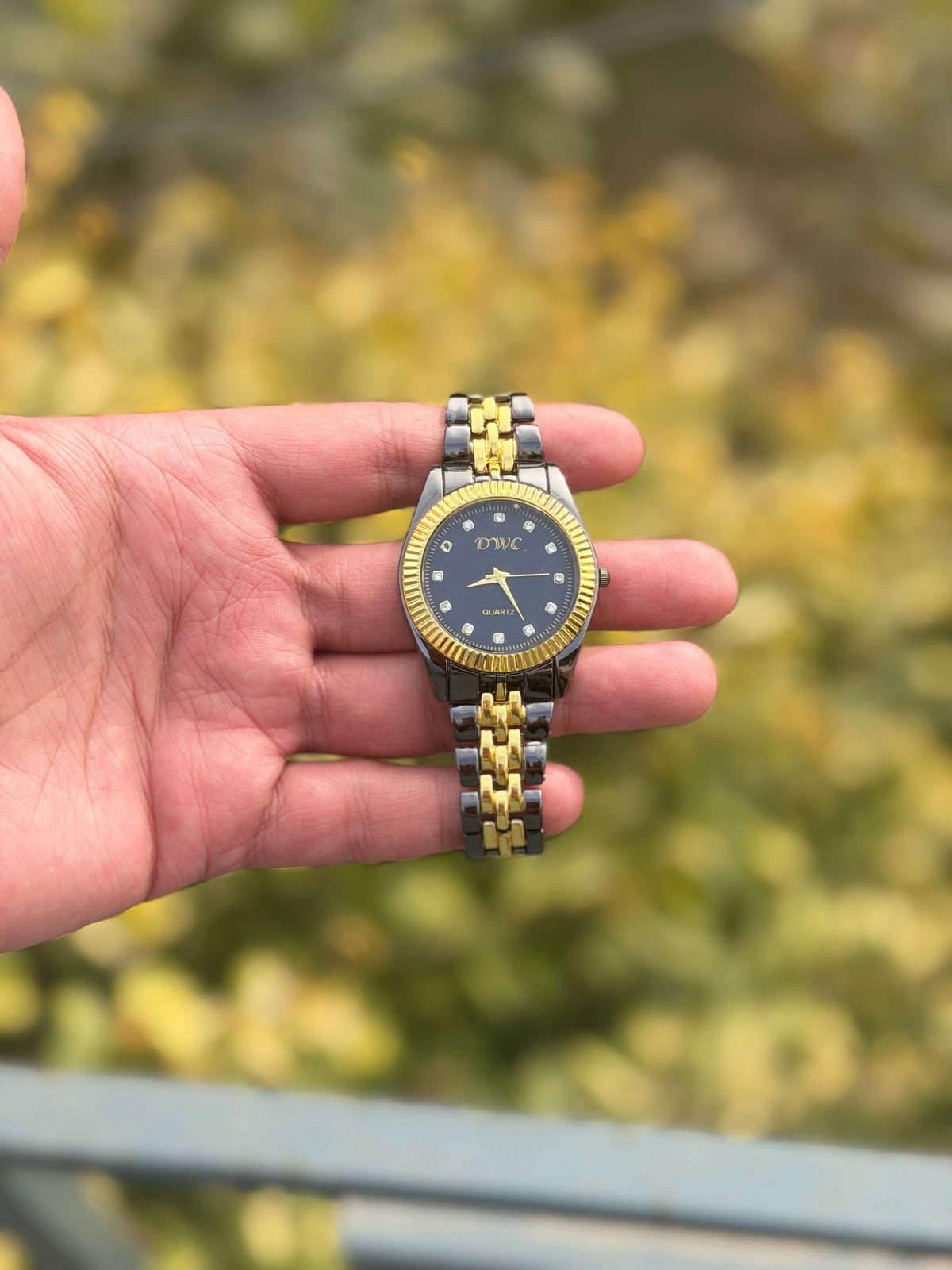 Two-Tone Stainless Steel Chain Watch