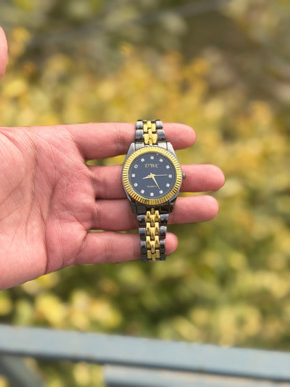 Two-Tone Stainless Steel Chain Watch