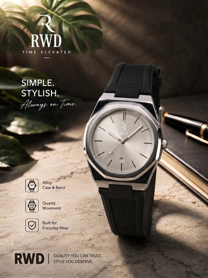 High Quality Silicone Strap Watch with Date