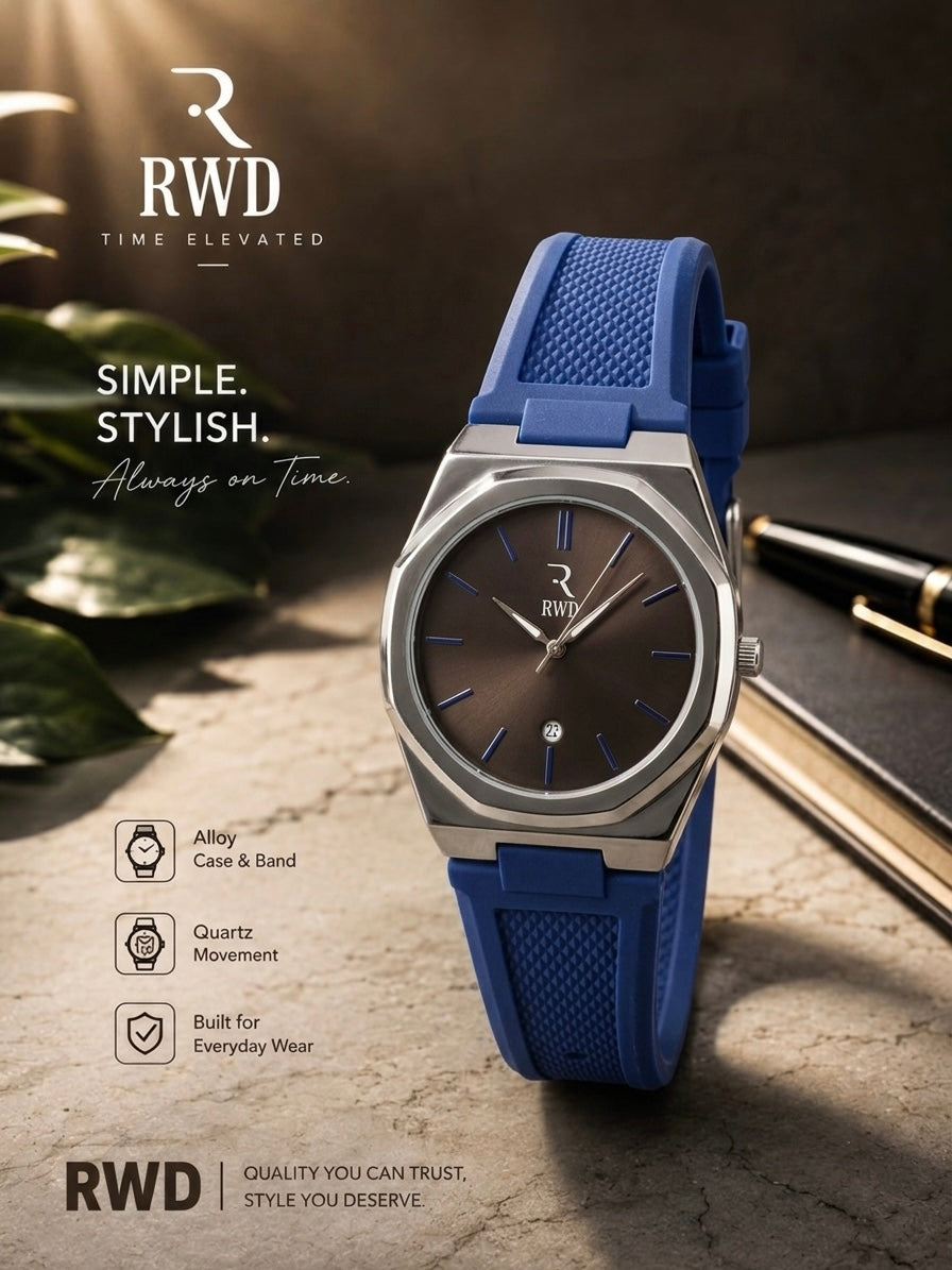 High Quality Silicone Strap Watch with Date