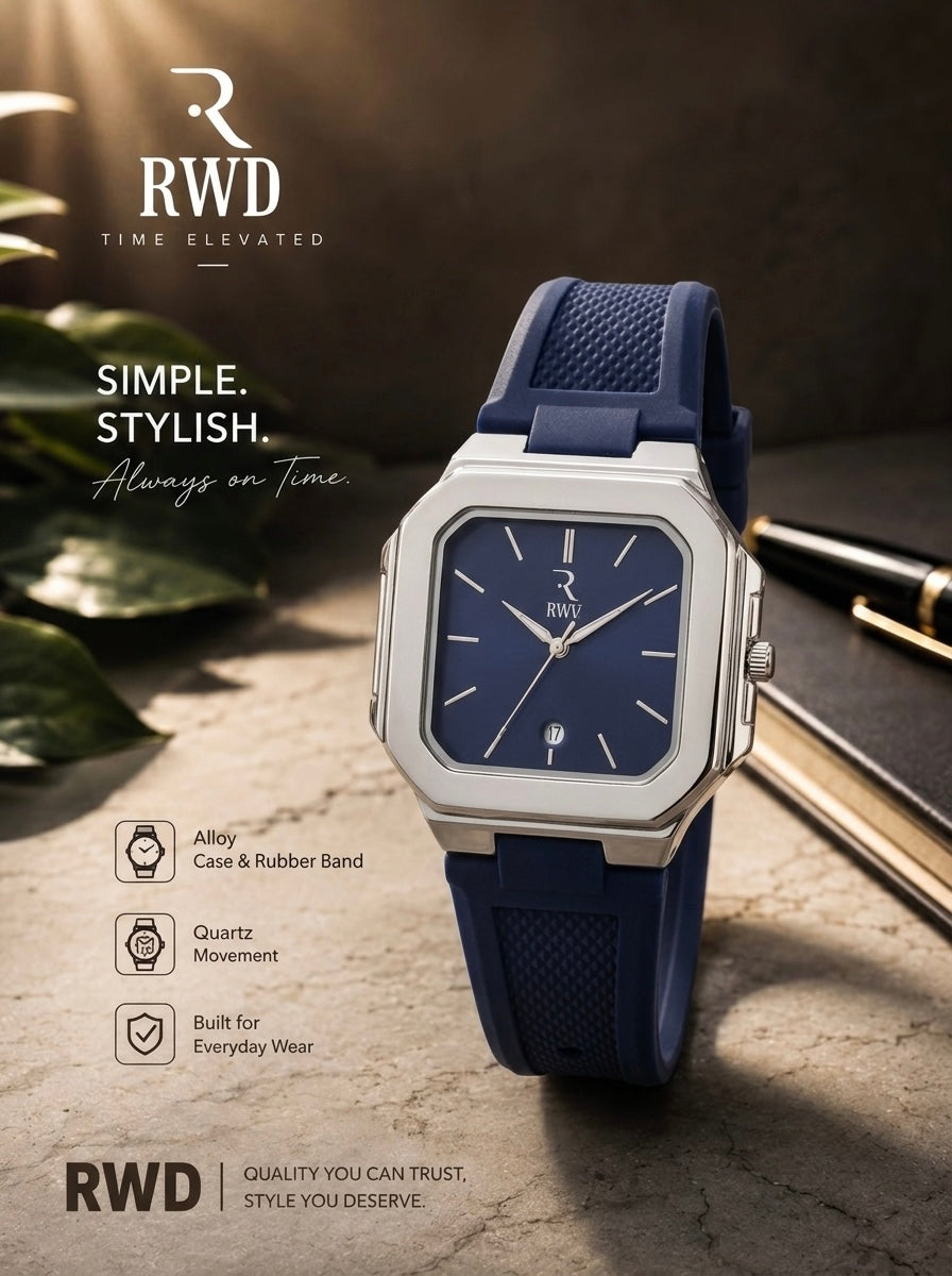 High Quality Silicone Strap Watch with Date