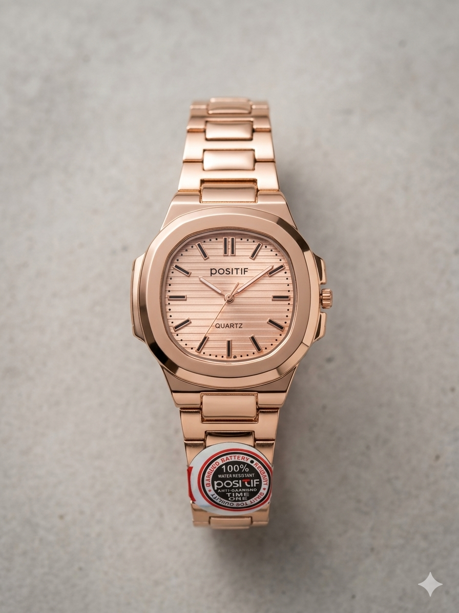 Elegance Luxury Watch – Silver Stainless Steel with Horizontally Embossed Dial