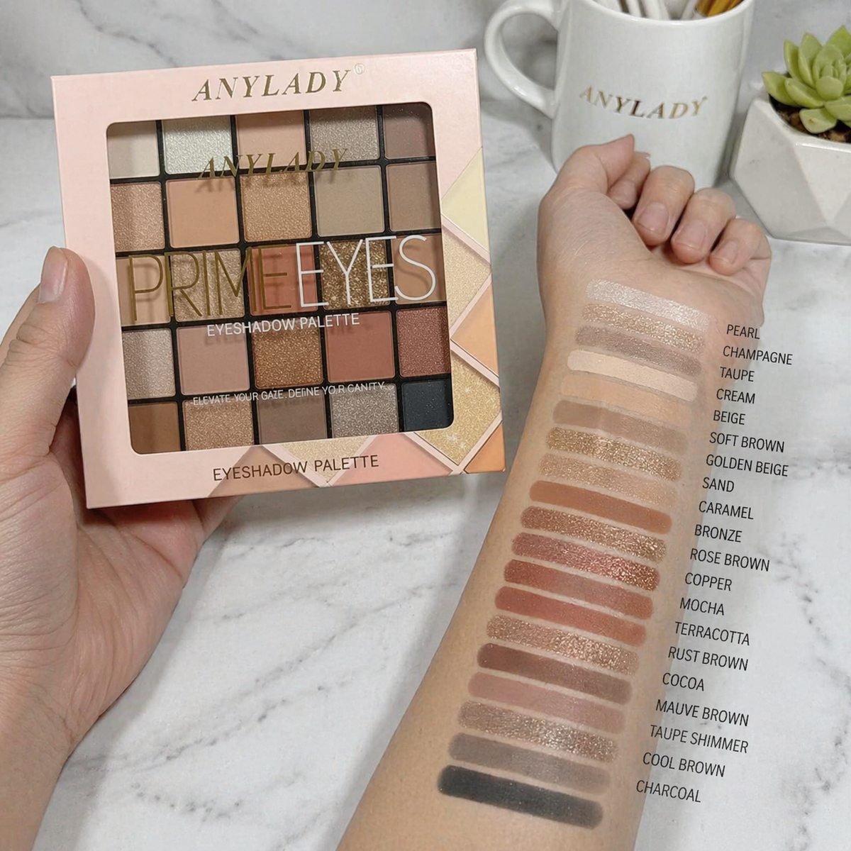 ANYLADY 25 PRIME COLOUR EYESHADOW PALETTE .￼