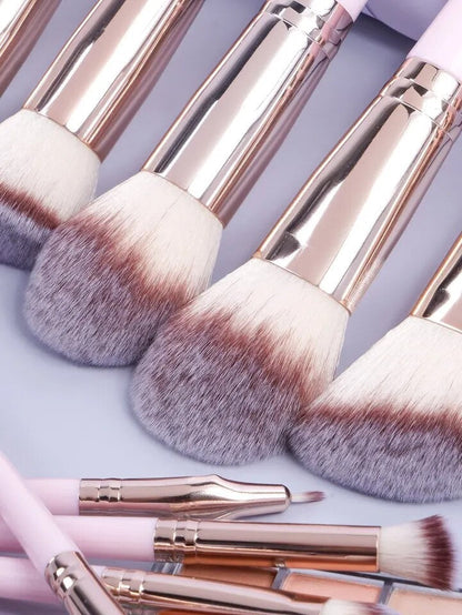 MAANGE - 25 Pcs Professional Eye And Face Brushes set - PINK
