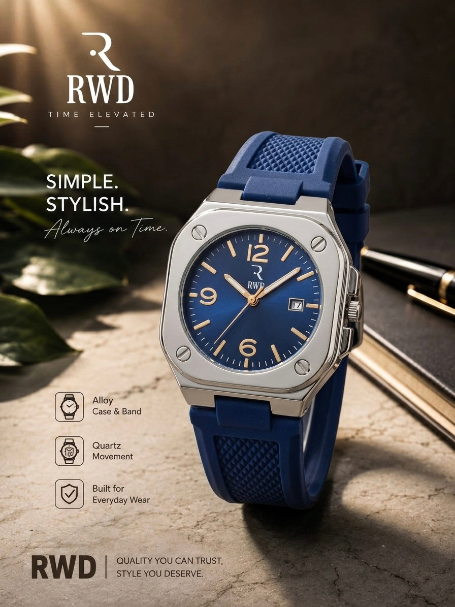 High Quality Silicone Strap Watch with Date