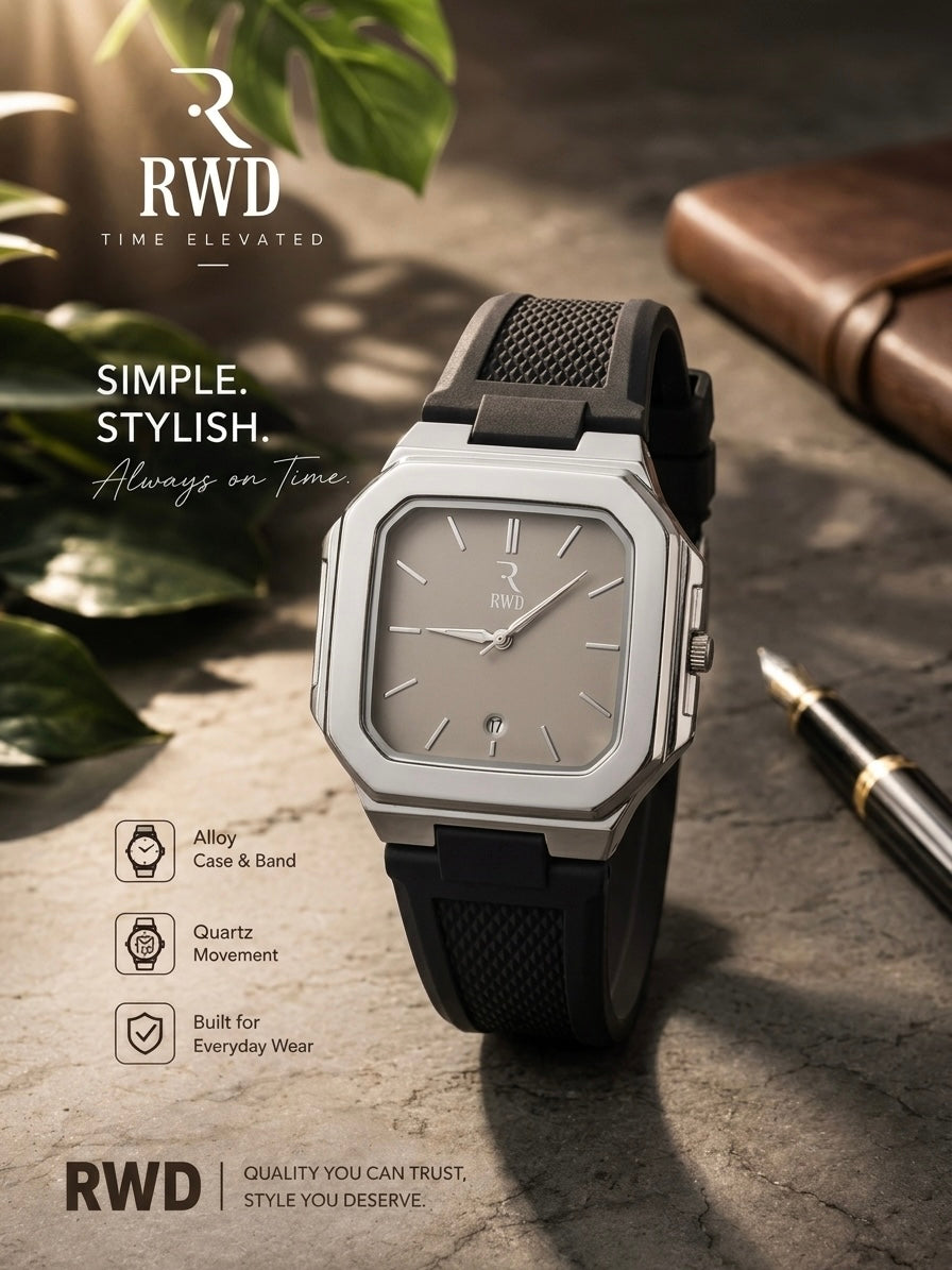 High Quality Silicone Strap Watch with Date