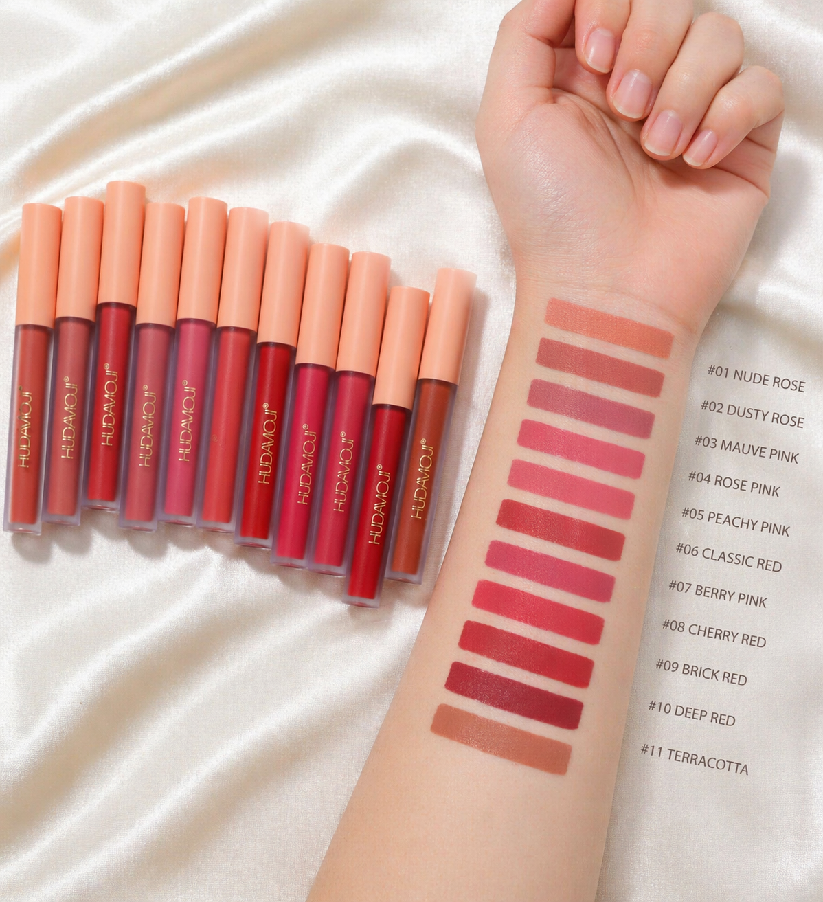 HUDAMOJI 12 - MATTE LIPGLOSS SET- SALE