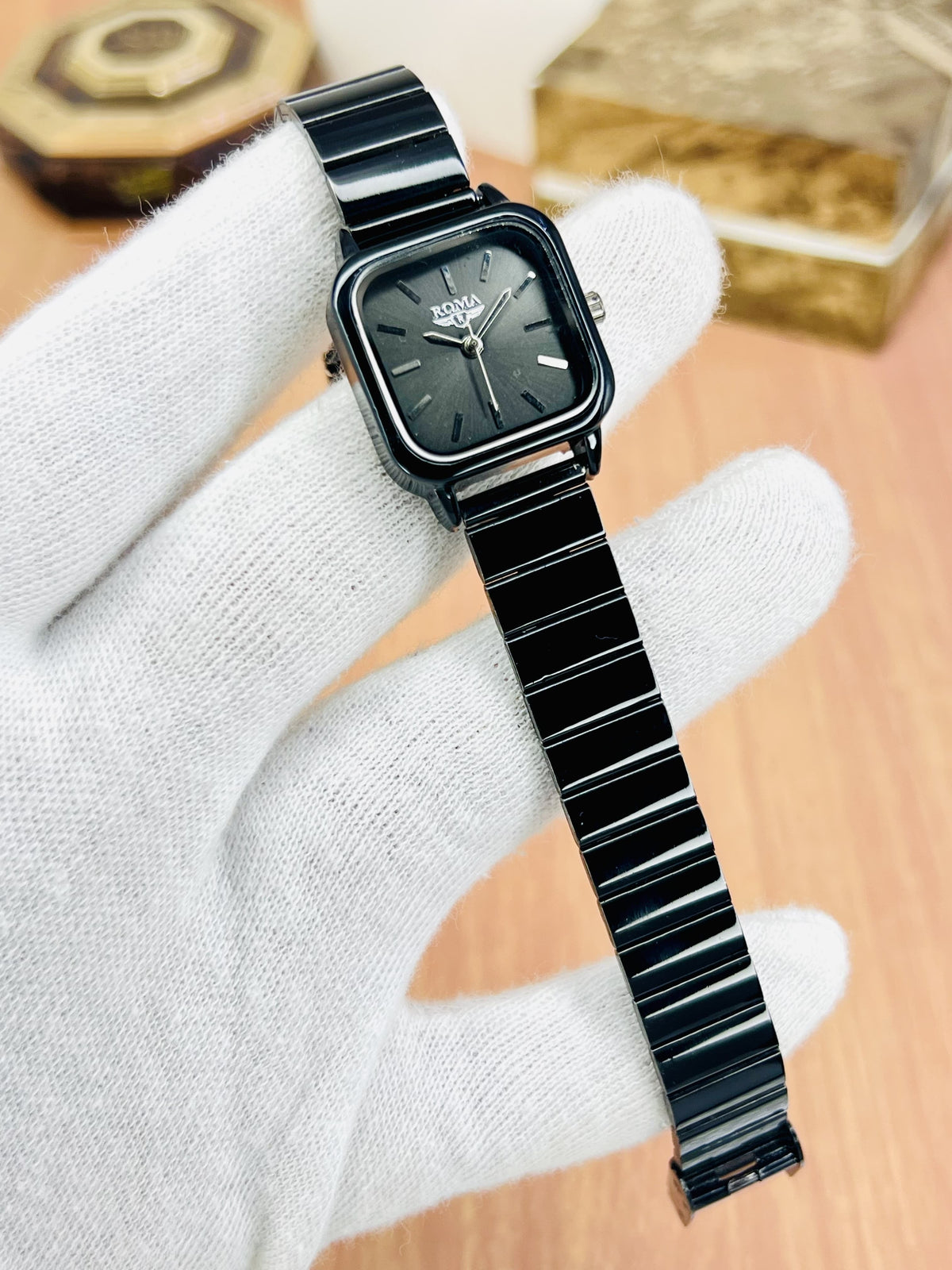 Watch For Girls Premium Gold Square Watch