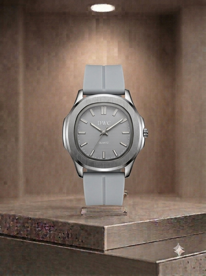 Octagonal Bezel Watch - Signature Black Dial & Integrated Matte Strap with Magnetic Lock