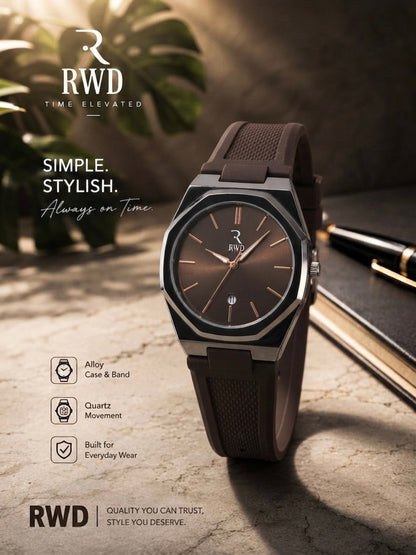 High Quality Silicone Strap Watch with Date