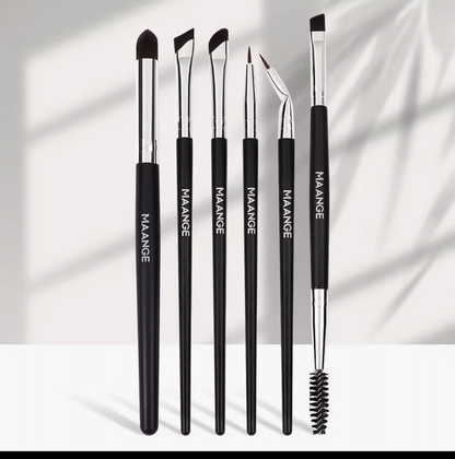 MAANGE 6 pcs EYE BRUSHES SET- BLACK