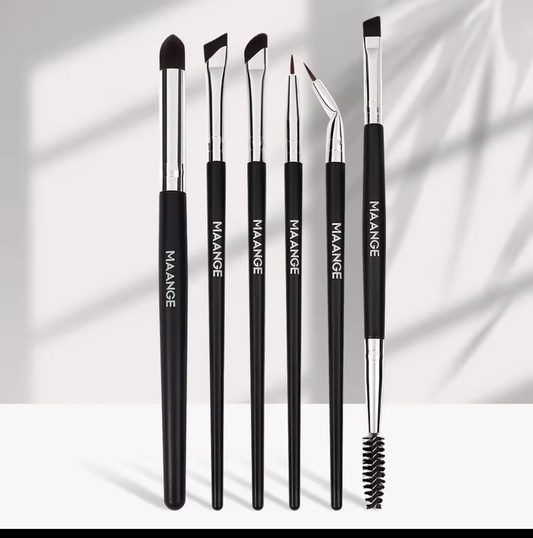 MAANGE 6 pcs EYE BRUSHES SET- BLACK