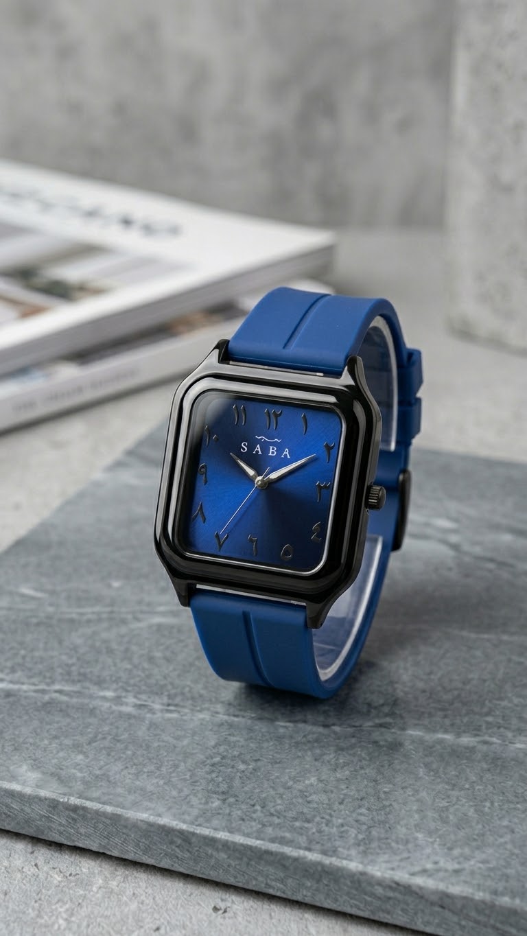 Royal Monochrome | Modern Arabic Numeral Timepiece