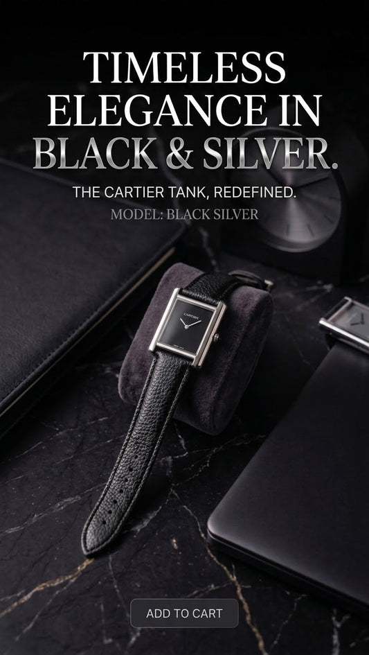 BIN-B Tank Style Vintage Leather Strap Watch – Slim Bezel Trendy Article