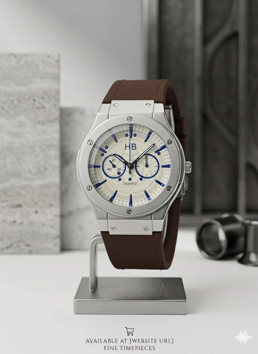 Diamond Glass Sporty Men's Silicone Strap Watch