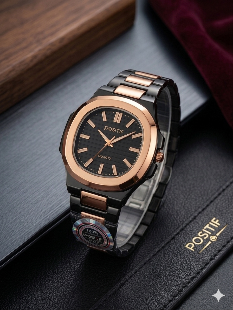 Elegance Luxury Watch – Silver Stainless Steel with Horizontally Embossed Dial