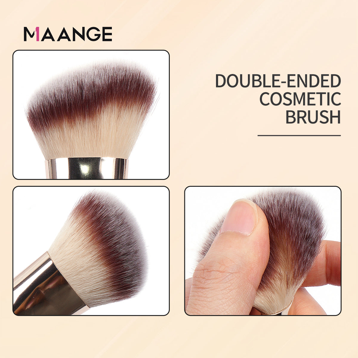 MAANGE Double-ended angled and flat brushes -1pc