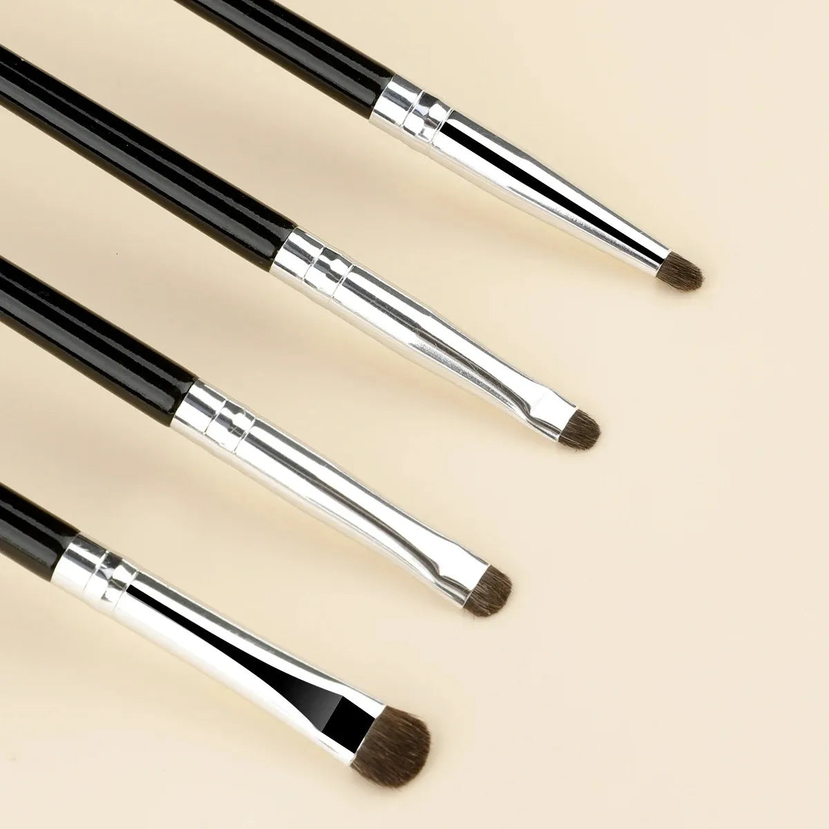 Black Eye Detail Makeup Brushes Pony Hair -4pcs