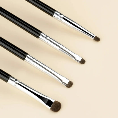 Black Eye Detail Makeup Brushes Pony Hair -4pcs